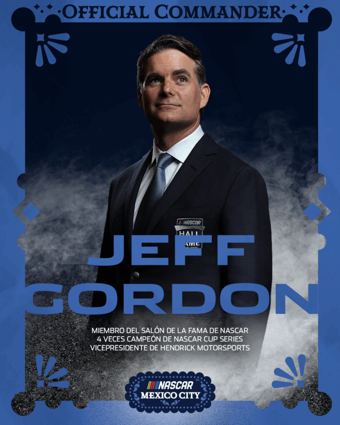 Jeff Gordon encabezará el evento en CDMX como Comandante Oficial de la “Viva México 250”